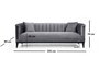 Atelier Del Sofa Trendy Sofá de 3 plazas convertible Gris oscuro